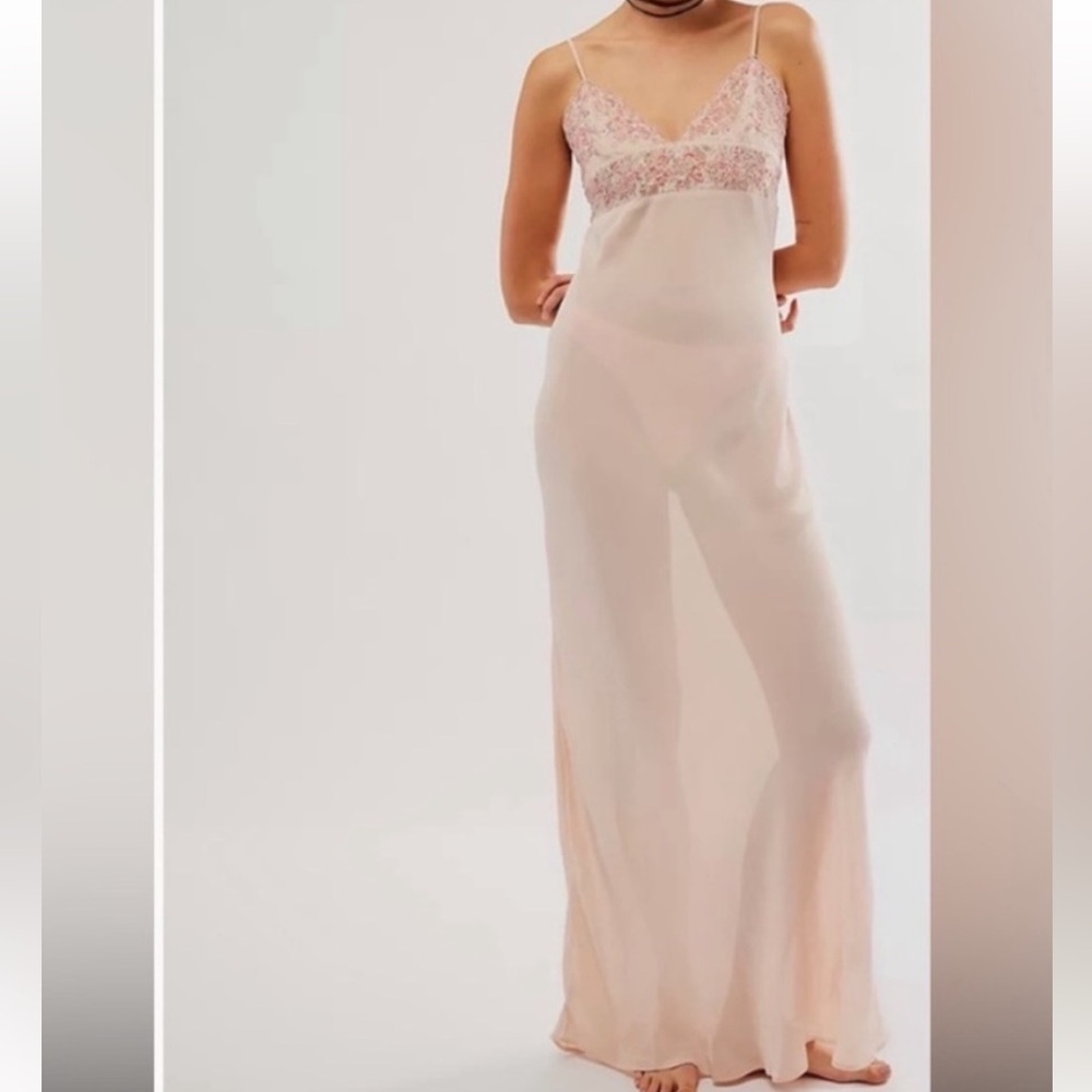 Free People Midnight Magic Maxi Slip dress size small
